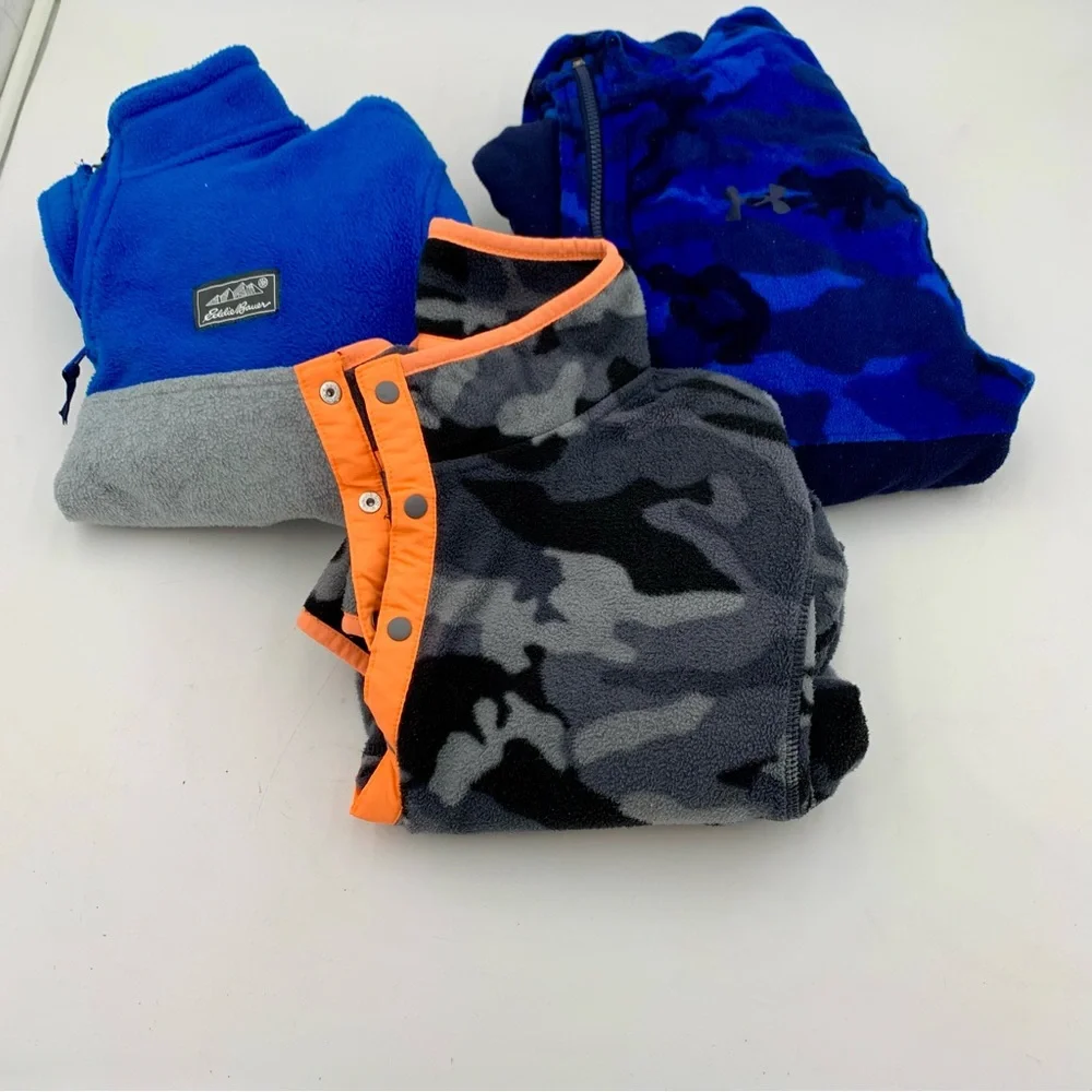 Fleece Jacket Bundle Lot Of 3 Boys Sz L/XL (14-16) Eddie Bauer‎ Under Armor